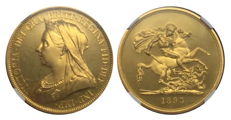 Soaring Prices! "1893 Victoria Old Head Gold and Silver Proof Set 1" image