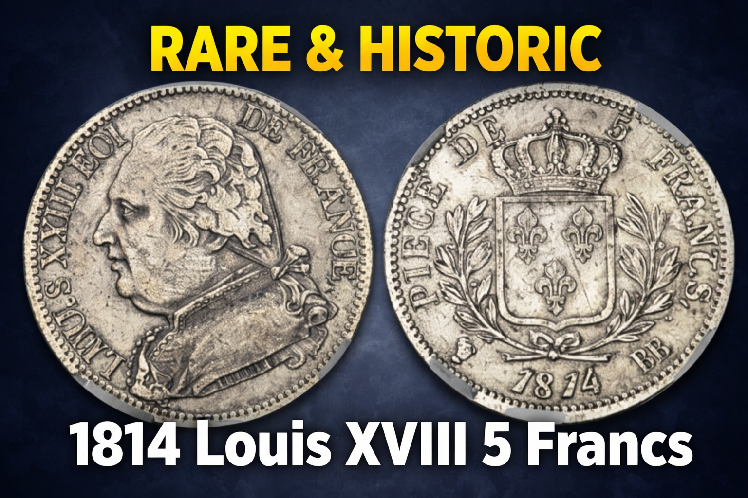 The Coveted 1814 “BB” Louis XVIII 5 Francs: A Crown Jewel of the Bourbon Restoration