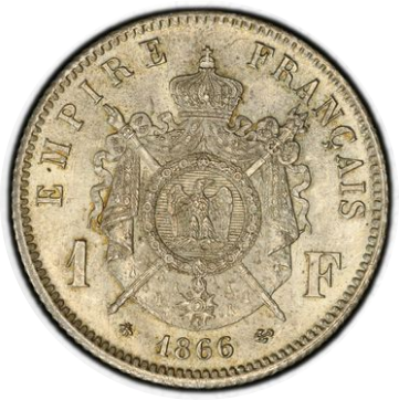 1866-A 1 Fr Gad-463 F-215 (Regular Strike)
