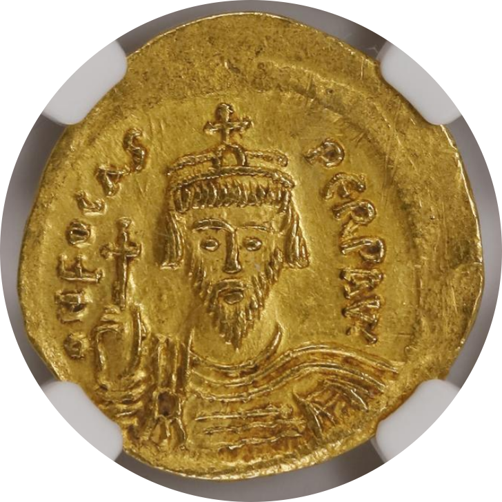 Phocas, AD 602-610 BYZANTINE EMPIRE AV Solidus image
