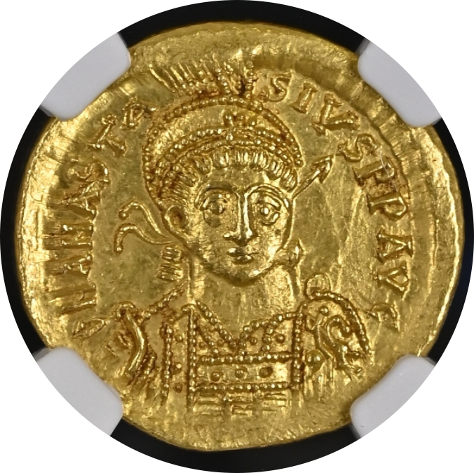Anastasius I, AD 491-518 BYZANTINE EMPIRE AV Solidus image