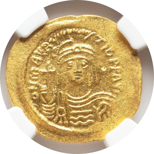 Maur.Tiberius, AD 582-602 BYZANTINE EMPIRE AV Solidus image
